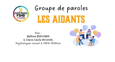 Image de mise en avant pour le groupe de parole organisé par le GI-FSHD dédié aux aidants de malades atteints de myopathie FSHD