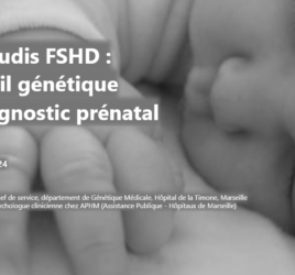 Les jeudis FSHD : conseil génétique & diagnostic prénatal - image de l'invitation avec une photo de bébé